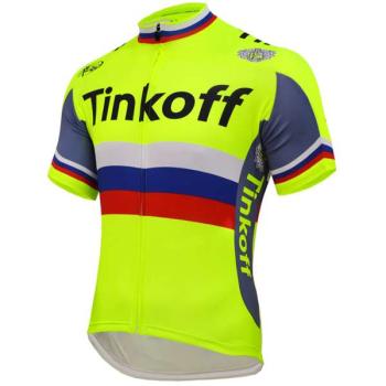 Dres Tinkoff 2016 - ruská vlajka - fosforově žlutý